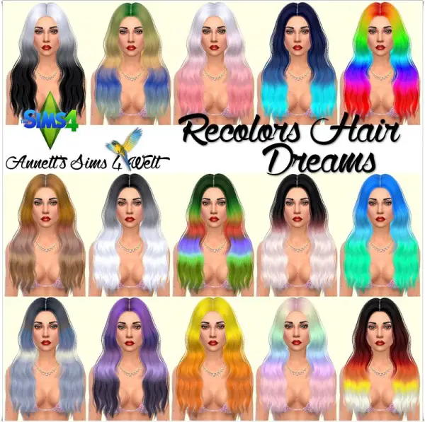Annett`s Sims 4 Welt: Dreams hair for Sims 4