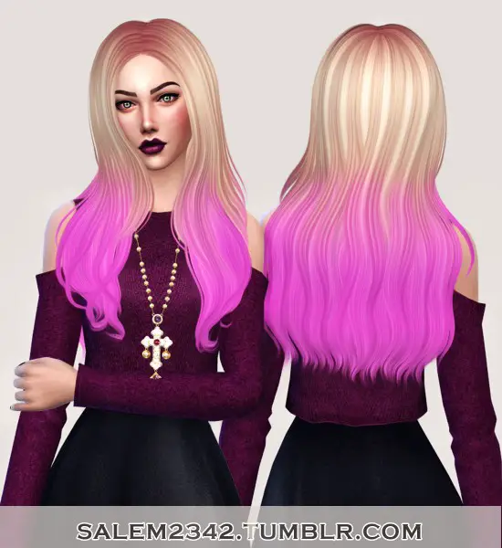 Salem2342: Sintiklia`s hair 25 Ashe retextured for Sims 4