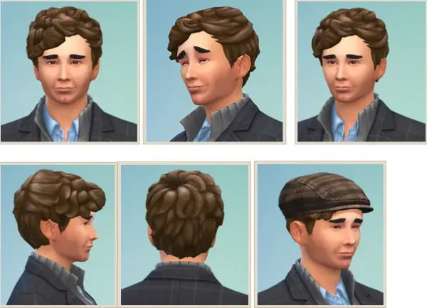 Birksches sims blog: Columbo Hair for Sims 4