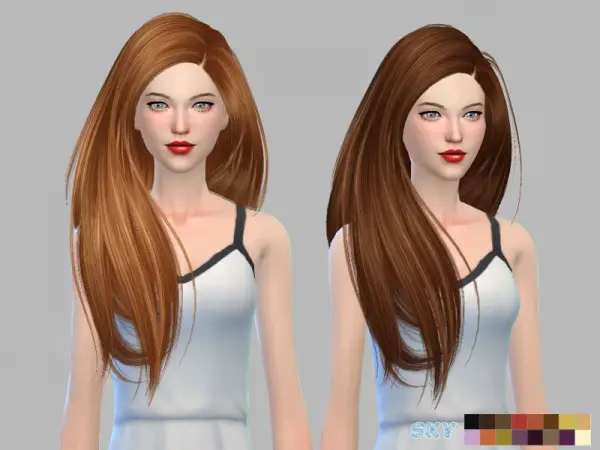 The Sims Resource: Jomin hair 274 by Skysims for Sims 4