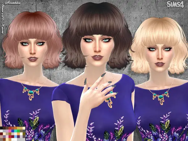 Sintiklia Sims: Hair 26 Kaori for Sims 4