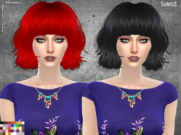 Sintiklia Sims: Hair 26 Kaori for Sims 4