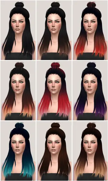 Salem2342: Sintiklia Hair16 Eliza retextured for Sims 4