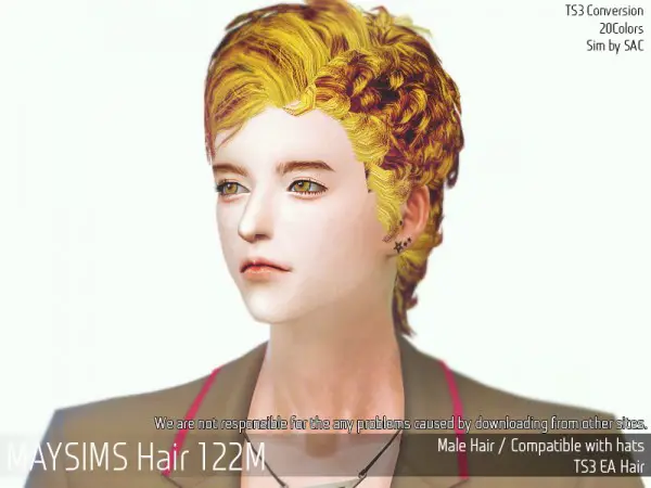 MAY Sims: May Hair 122M for Sims 4