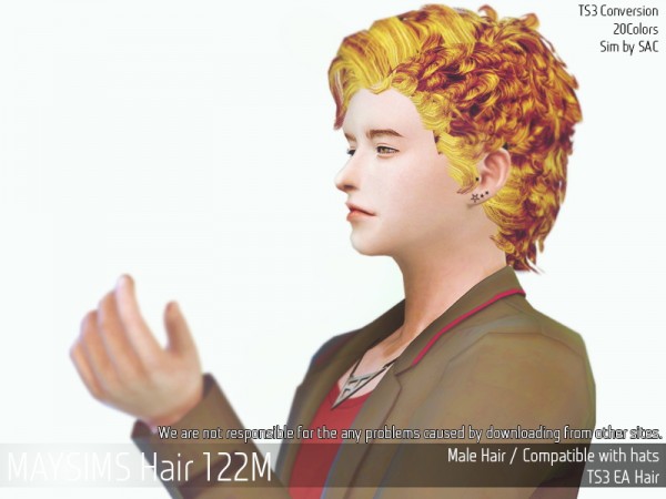 MAY Sims: May Hair 122M for Sims 4