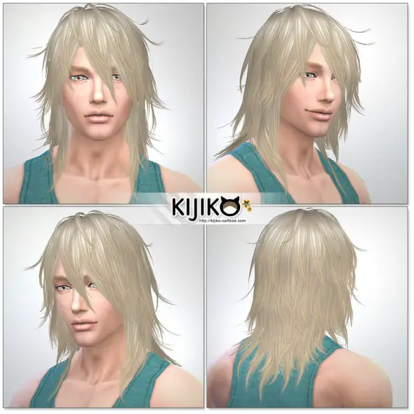 Kijiko Sims: Shaggy Hair long hair version TS3 to TS4 converted for him for Sims 4
