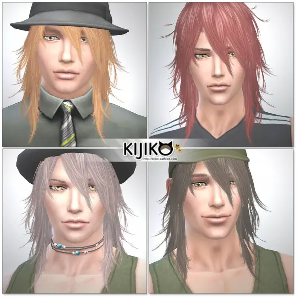 Kijiko Sims: Shaggy Hair long hair version TS3 to TS4 converted for him for Sims 4