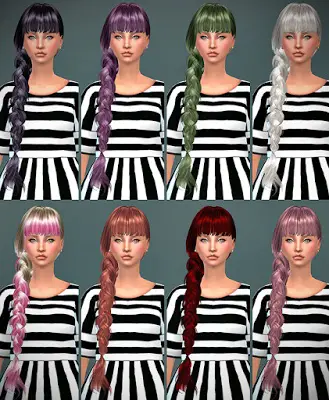 Jenni Sims: Butterfly`s 166 hair retextured for Sims 4