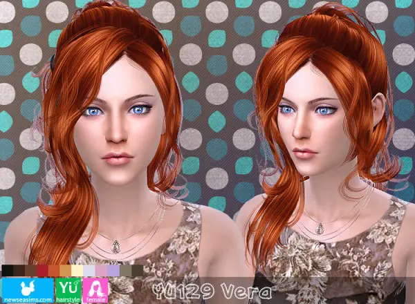 NewSea: YU 129 Vera hair for Sims 4