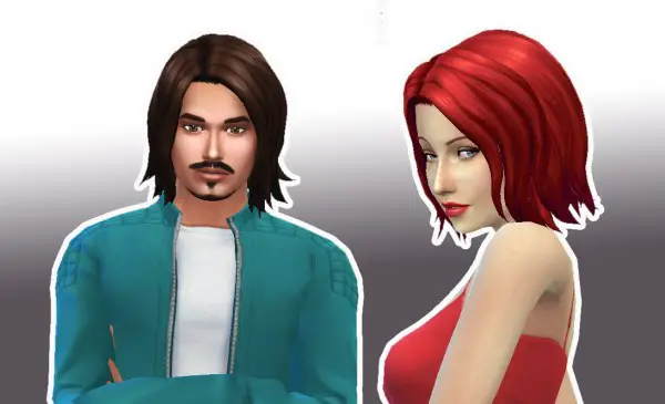Mystufforigin: Muse Hair for Him and Her for Sims 4