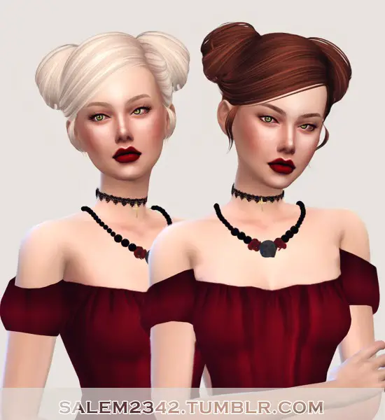 Salem2342: Butterfly`s 078 hair retextured for Sims 4