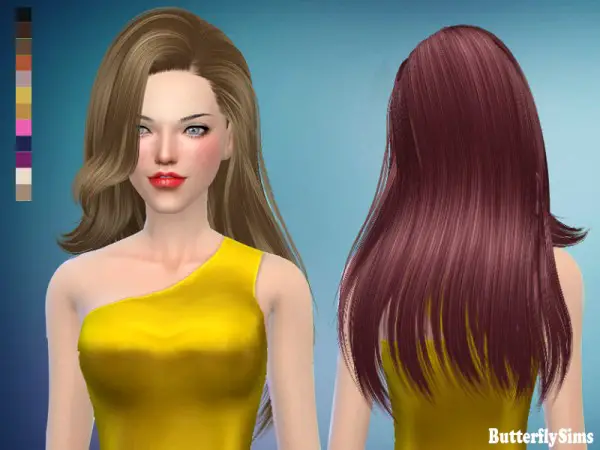 Butterflysims: Hair YO171 No hat for Sims 4