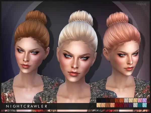 The Sims Resource: Trixie hair by Nightcrawler for Sims 4