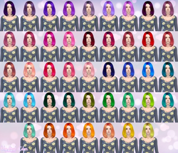 Aveira Sims 4: Newsea Lafite hair retextured for Sims 4