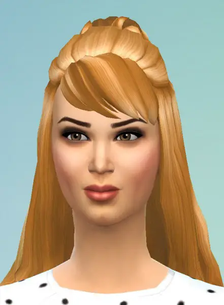 Birksches sims blog: Halfup with Bun hair for Sims 4