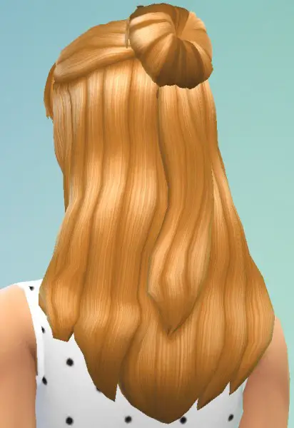 Birksches sims blog: Halfup with Bun hair for Sims 4