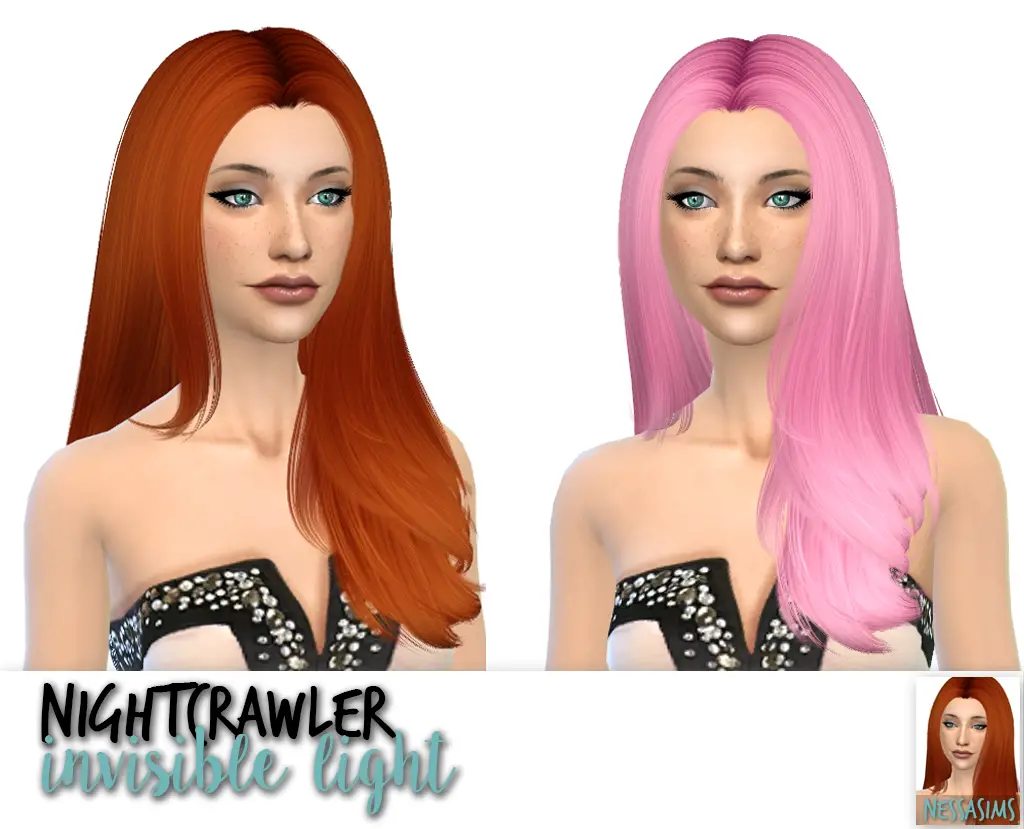 Sims 4 Hairs ~ Nessa sims: Nightcrawler`s invisible light, lydia ...