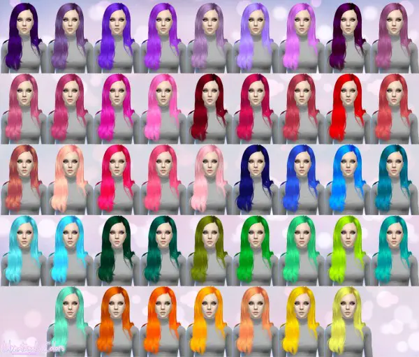 Aveira Sims 4: Newsea`s Chawla hair retextured for Sims 4