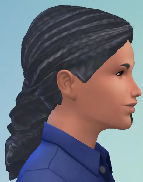 Birksches sims blog: Dread Curls Bun hair for him for Sims 4