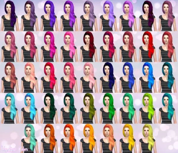 Aveira Sims 4: Butterfly`s 170 hair retextured for Sims 4