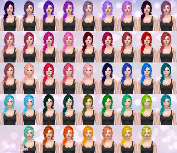 Aveira Sims 4: Newsea`s Vera hair retextured for Sims 4