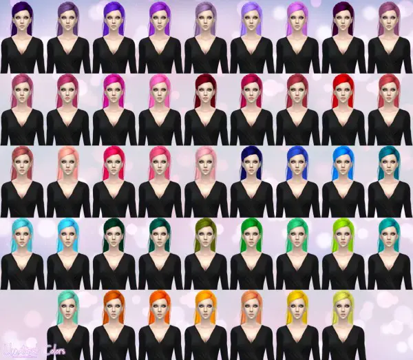 Aveira Sims 4: Stealthic Reprise hair retextured for Sims 4
