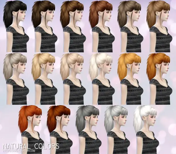 Aveira Sims 4: Skysims 217 hair retextured for Sims 4