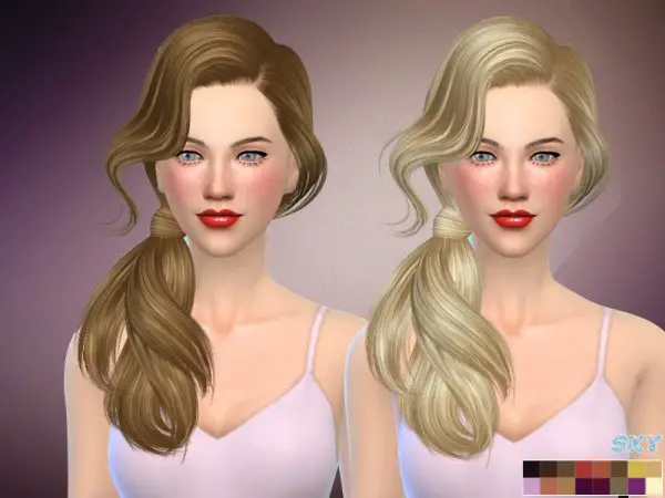 The Sims Resource: Hair 277 Bess by Skysims for Sims 4
