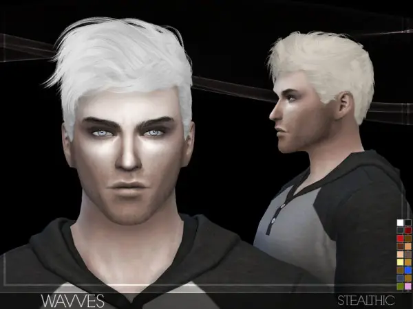 Stealthic: Wavves Hair for Sims 4
