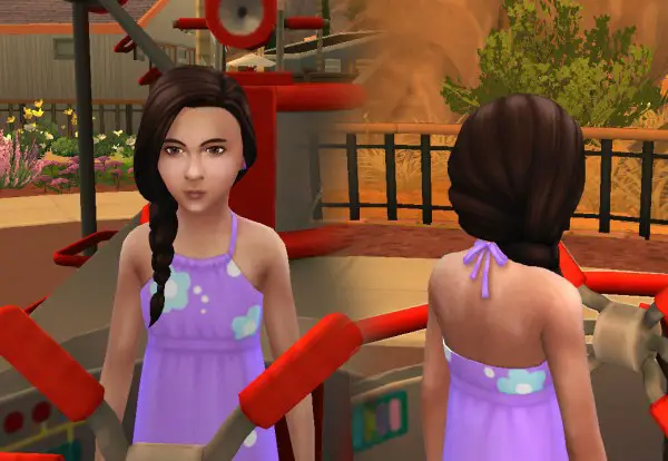 Mystufforigin: Braid Side for Girls for Sims 4