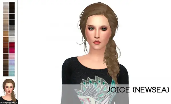 Porcelain Warehouse: Newsea Joice and Immortal hair retextured for Sims 4