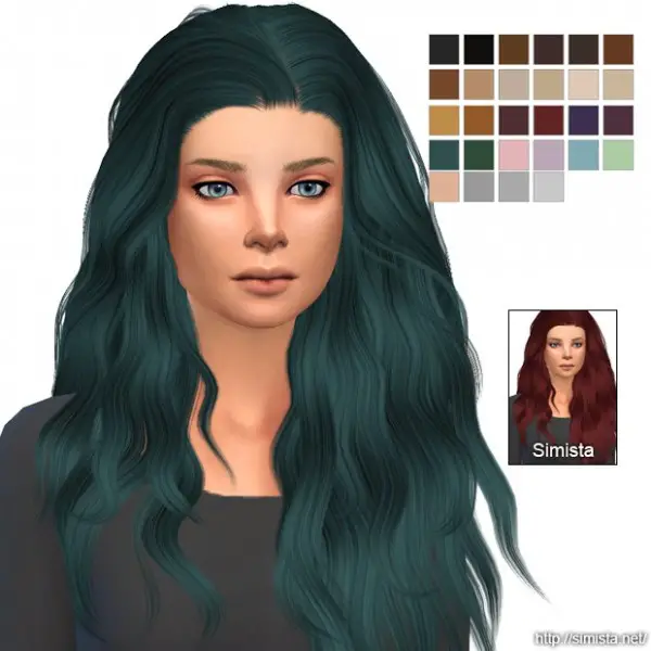 Sims 4 Hairs ~ Simista: Stealthic Temptress Hair Retexture