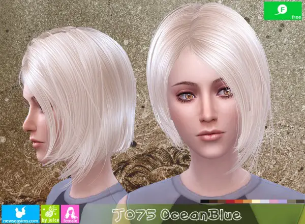 Short Blue Hair for Sims 4 - wide 4