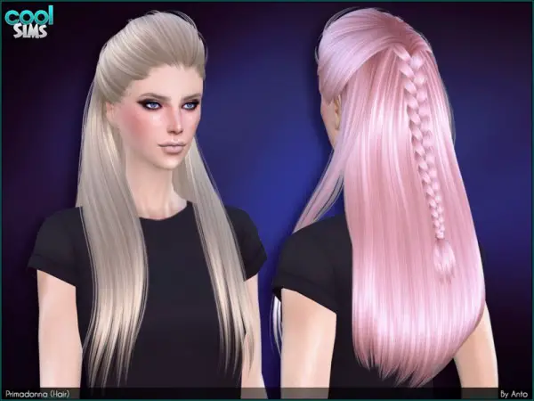 The Sims Resource: Anto - Primadonna hairstyle ~ Sims 4 Hairs