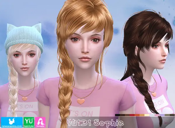NewSea: YU131 Sophie hair for Sims 4
