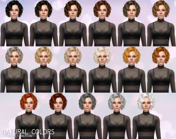 Aveira Sims 4: Newsea`s Foam Summer hair retextured for Sims 4