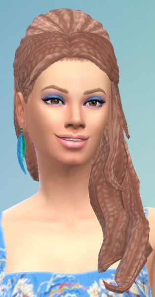 Birksches sims blog: Summernight Hair for her for Sims 4