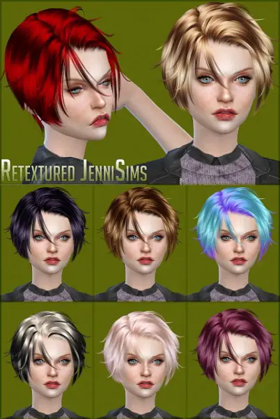 Jenni Sims: Newsea`s Foot Print hair retextured for Sims 4