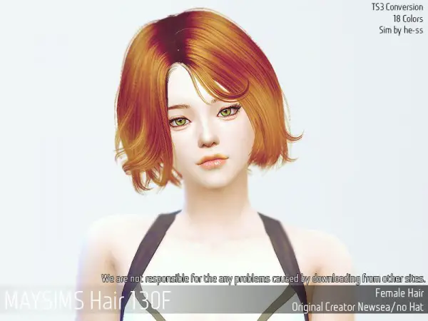 MAY Sims: May Hair 130F for Sims 4