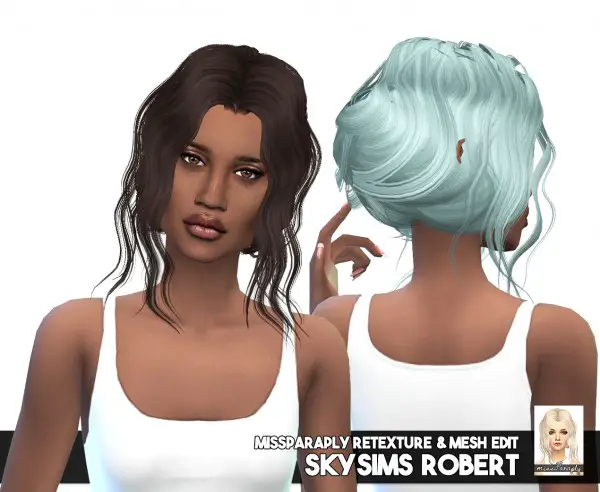 Sims 4 Hairs ~ Miss Paraply: Skysims Robert mesh edit solid hair