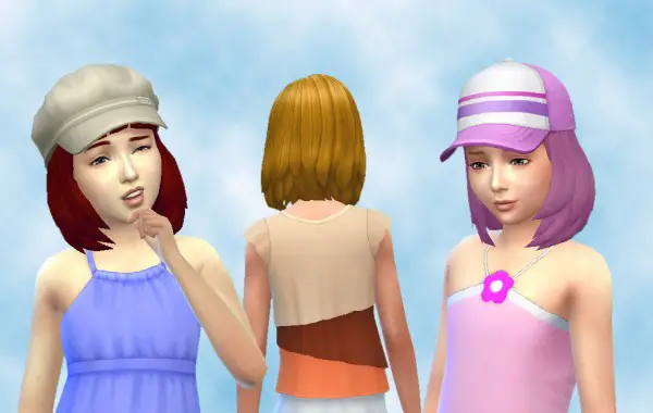 Mystufforigin: Bob Shoulder for Girls for Sims 4