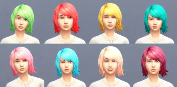 Mod The Sims: Get To Work Hairstyles in Hunings Pony Colors by lottidiezweite for Sims 4