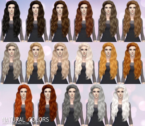 Aveira Sims 4: Stealthic`s Sirens hair retextured for Sims 4