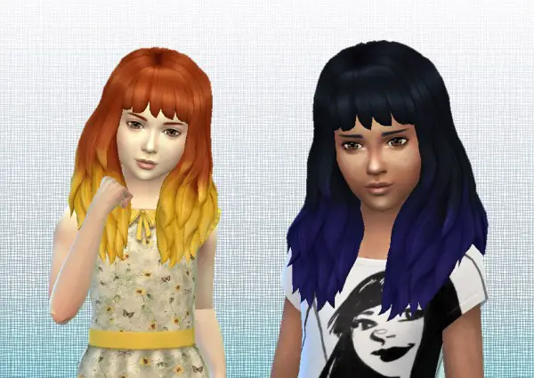 Mystufforigin: Dipped Color for Girls for Sims 4