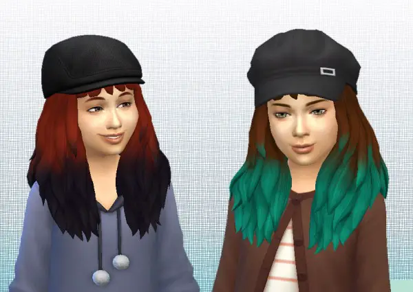 Mystufforigin: Dipped Color for Girls for Sims 4