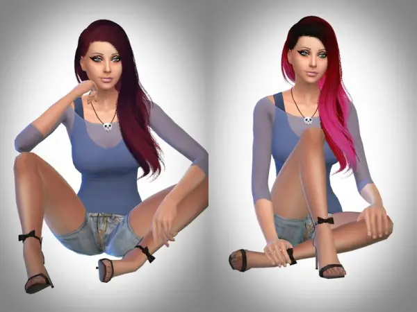 The Sims Resource: Alesso` Anchor hair retextured by mikerashi for Sims 4