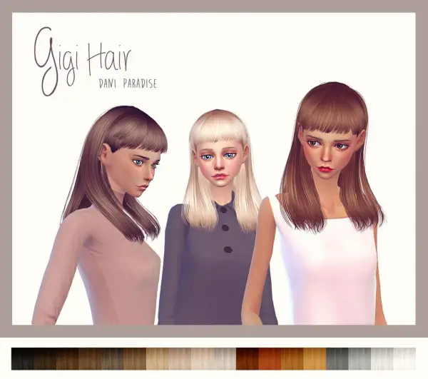 Dani Paradise: Gigi hair for Sims 4