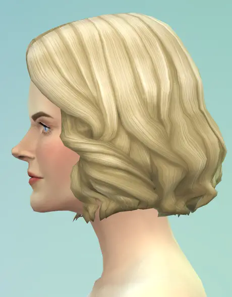 Rusty Nail: Long wavy parted V4 hair for Sims 4