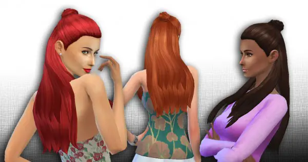 Mystufforigin: Ariana hair version 2 for Sims 4