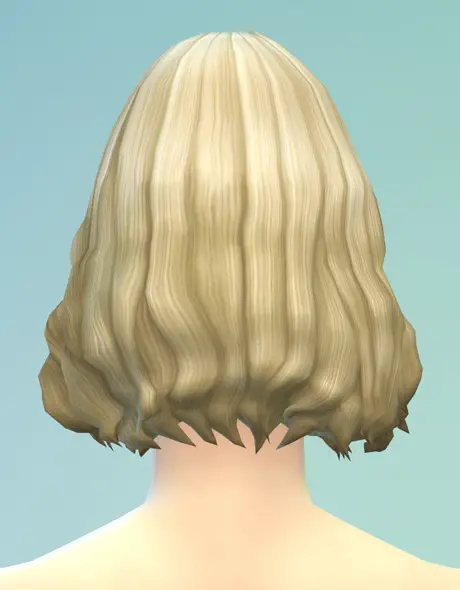 Rusty Nail: Long wavy parted V4 hair for Sims 4